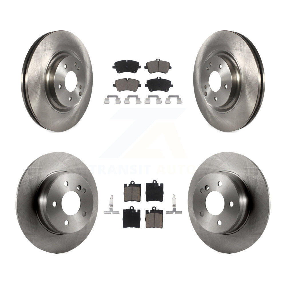 [Avant + Arrière] Kit de Disque et plaquette (céramique) de frein pour 2004 Mercedes-Benz C320 Wagon Coupe avec RWD avec Sport Package K8C-101270