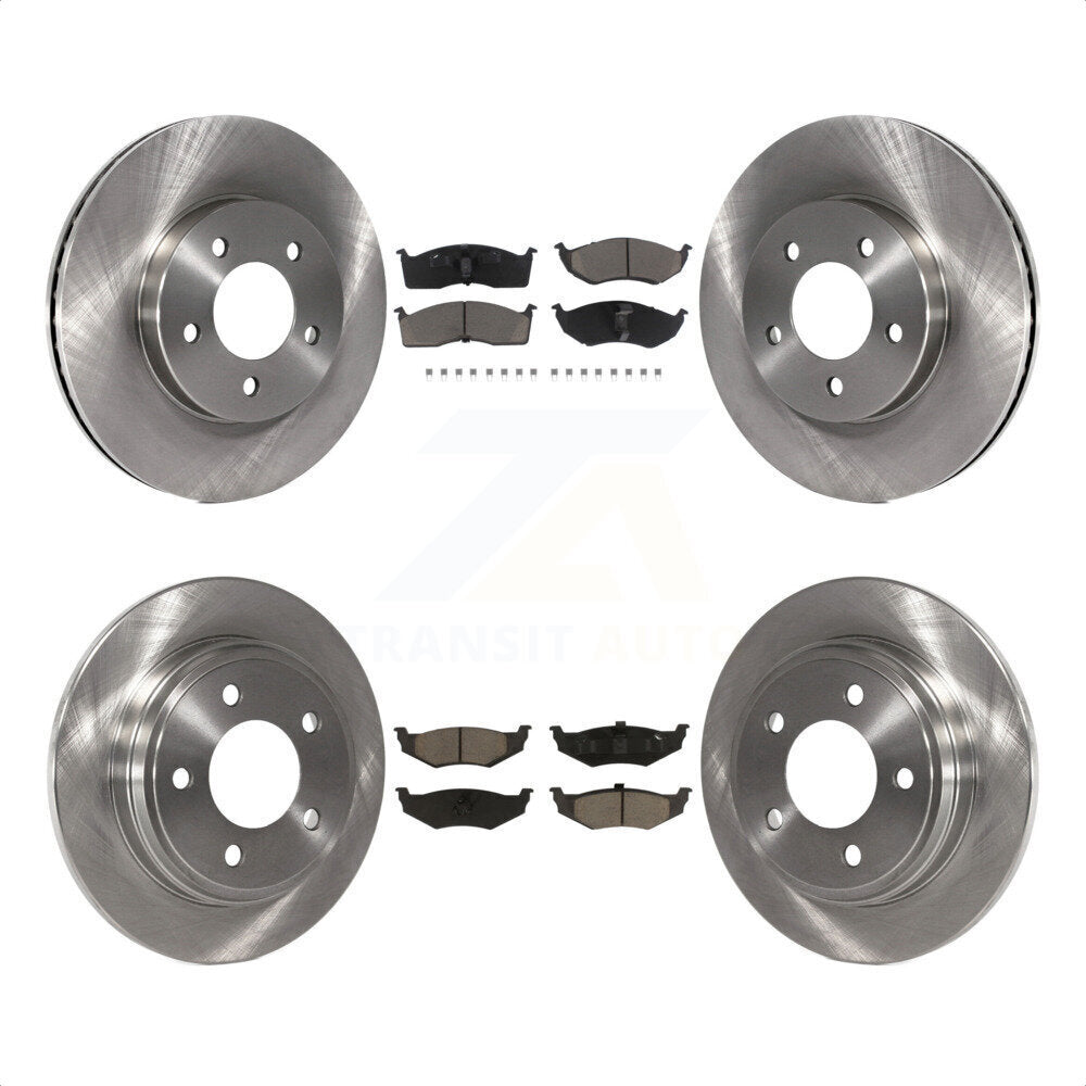 [Avant + Arrière] Kit de Disque et plaquette (céramique) de frein pour Chrysler Dodge Intrepid 300M Concorde LHS K8C-101280 par Transit Auto
