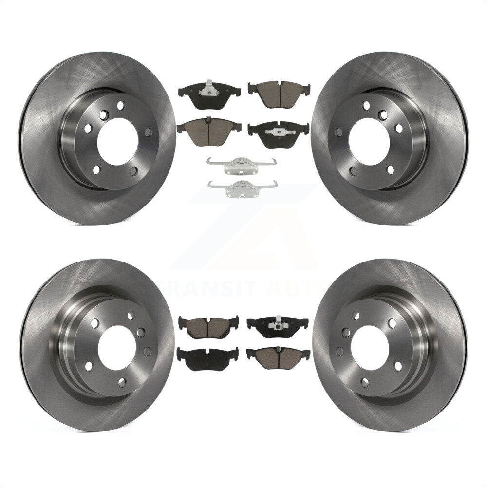 [Avant + Arrière] Kit de Disque et plaquette (céramique) de frein pour 2007 BMW 323i avec 312mm Diameter Rotor K8C-101295 par Transit Auto