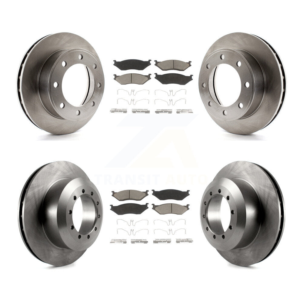 [Avant + Arrière] Kit de Disque et plaquette (céramique) de frein pour 1999 Ford F-450 Super Duty F-550 avec 13.03" Diameter Rotor To 03/22/99 K8C-101362