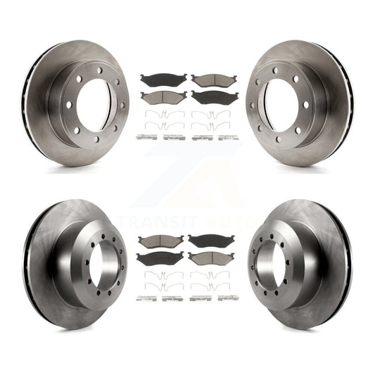 [Avant + Arrière] Kit de Disque et plaquette (céramique) de frein pour 1999 Ford F-450 Super Duty F-550 avec 13.03" Diameter Rotor To 03/22/99 K8C-101362