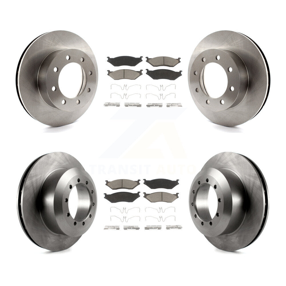 [Avant + Arrière] Kit de Disque et plaquette (céramique) de frein pour Ford E-550 Super Duty F-450 F-550 Econoline K8C-101363