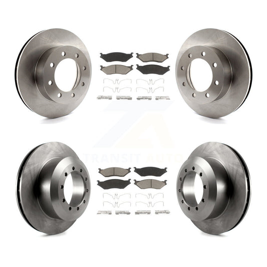 [Avant + Arrière] Kit de Disque et plaquette (céramique) de frein pour Ford E-550 Super Duty F-450 F-550 Econoline K8C-101363