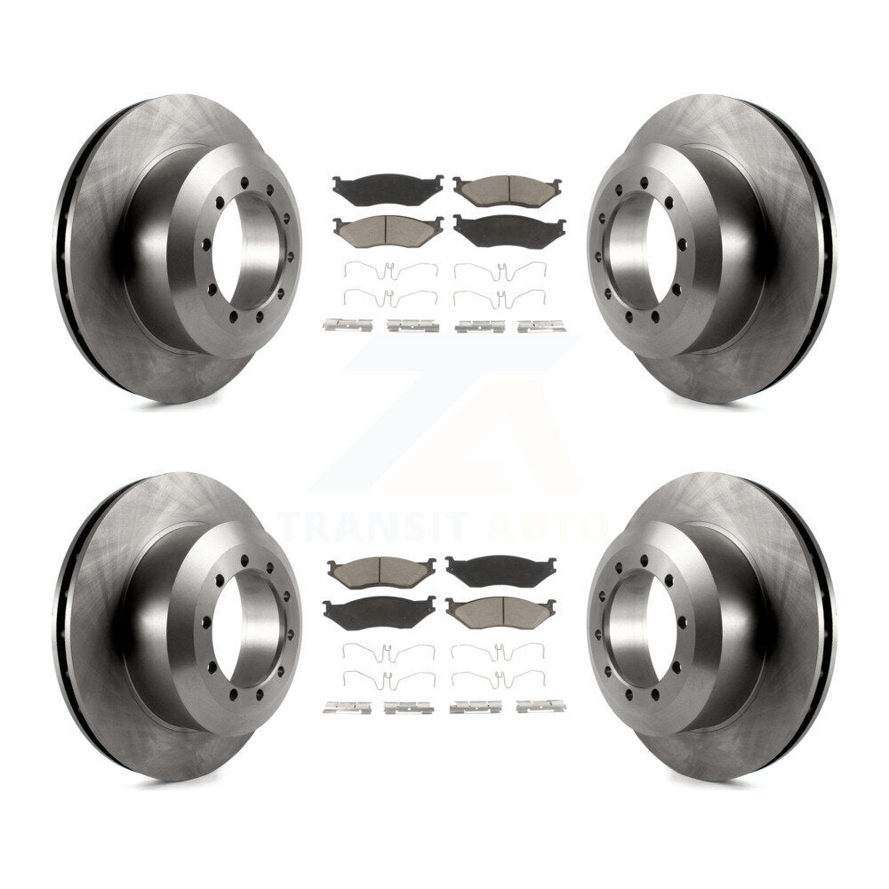 [Avant + Arrière] Kit de Disque et plaquette (céramique) de frein pour Ford F-59 Commercial Stripped Chassis F-53 Motorhome K8C-101364