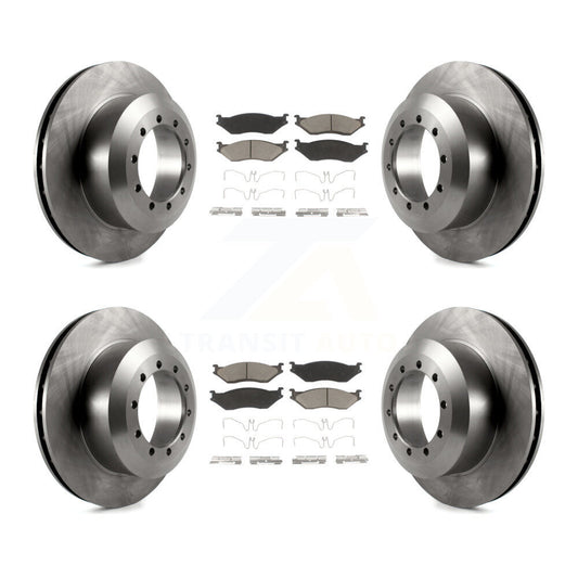 [Avant + Arrière] Kit de Disque et plaquette (céramique) de frein pour Ford F-59 Commercial Stripped Chassis F-53 Motorhome K8C-101364