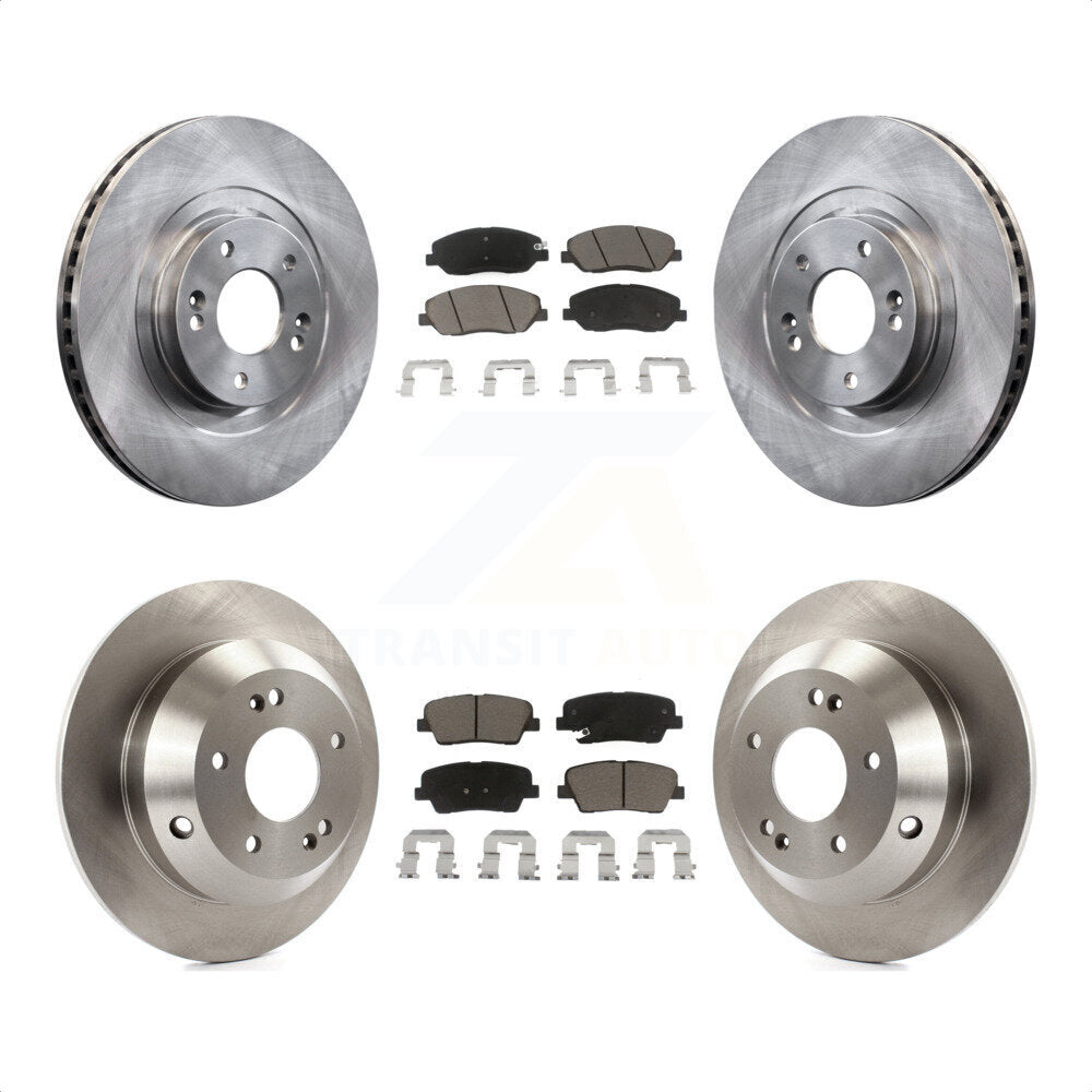 [Avant + Arrière] Kit de Disque et plaquette (céramique) de frein pour 2013-2016 Hyundai Santa Fe XL 3.3L K8C-101381 par Transit Auto