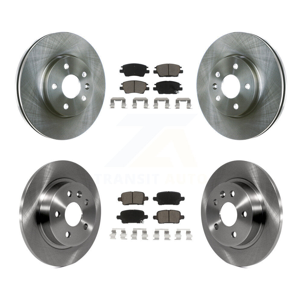 [Avant + Arrière] Kit de Disque et plaquette (céramique) de frein pour 2016 Chevrolet Cruze avec 268mm Diameter Rotor K8C-101385