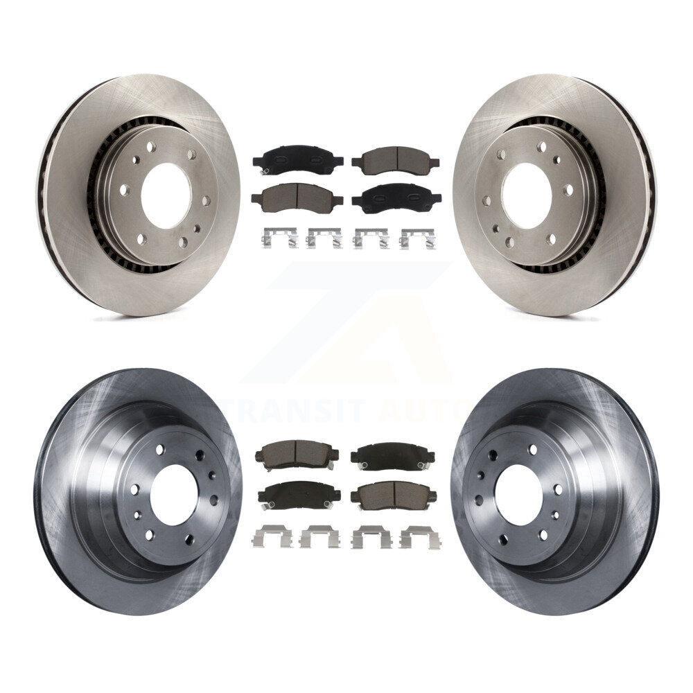 [Avant + Arrière] Kit de Disque et plaquette (céramique) de frein pour Chevrolet Trailblazer GMC Envoy Buick Rainier Isuzu Ascender K8C-101417