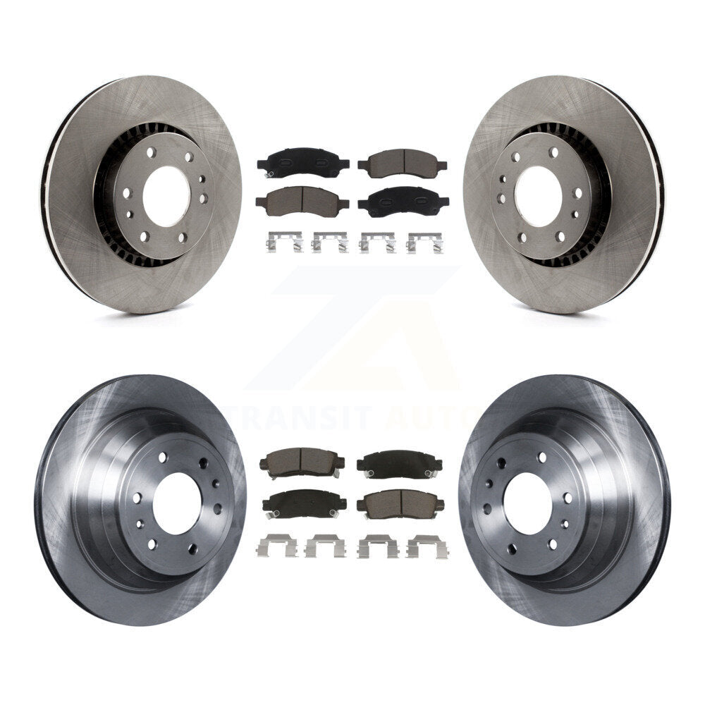 [Avant + Arrière] Kit de Disque et plaquette (céramique) de frein pour Chevrolet Trailblazer GMC Envoy EXT XL Buick Rainier Saab 9-7x Isuzu Ascender K8C-101419