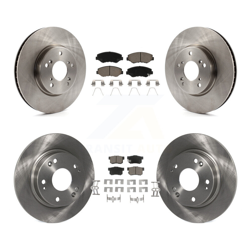 [Avant + Arrière] Kit de Disque et plaquette (céramique) de frein pour 2015 Honda Civic EX avec Coupe Manual transmission K8C-101497