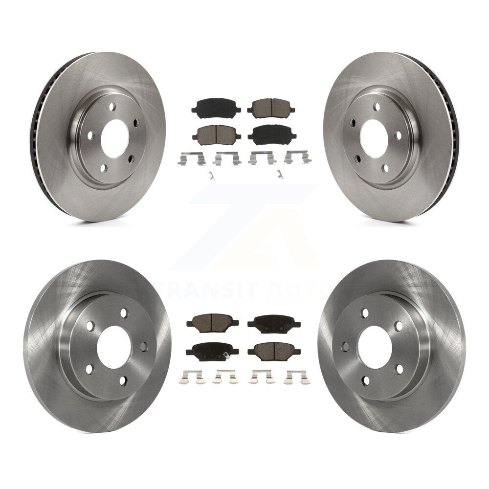 [Avant + Arrière] Kit de Disque et plaquette (céramique) de frein pour 2010 Pontiac G5 avec Brakes K8C-101528