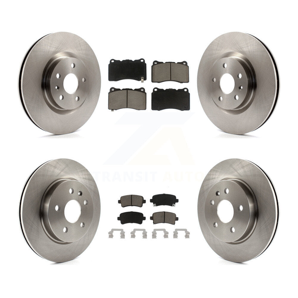 [Avant + Arrière] Kit de Disque et plaquette (céramique) de frein pour 2013-2019 Cadillac XTS sans Heavy Duty Brakes K8C-101557