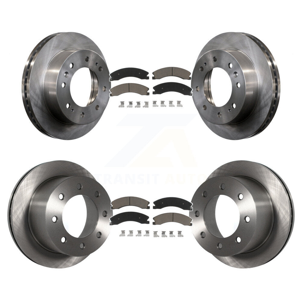 [Avant + Arrière] Kit de Disque et plaquette (céramique) de frein pour 2011-2019 Chevrolet Silverado 3500 HD GMC Sierra avec Dual Wheels K8C-101570
