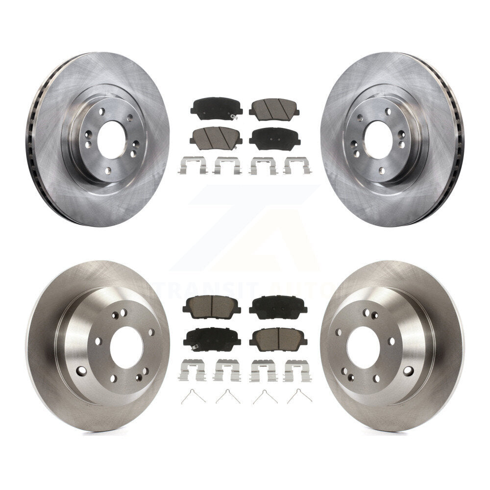 [Avant + Arrière] Kit de Disque et plaquette (céramique) de frein pour 2014-2015 Kia Sorento avec Red Painted Calipers K8C-101583