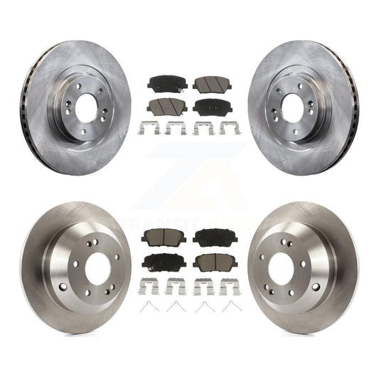 [Avant + Arrière] Kit de Disque et plaquette (céramique) de frein pour 2014-2015 Kia Sorento avec Red Painted Calipers K8C-101583