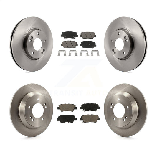 [Avant + Arrière] Kit de Disque et plaquette (céramique) de frein pour 2014-2017 Kia Rondo avec Electric Parking K8C-101584 par Transit Auto