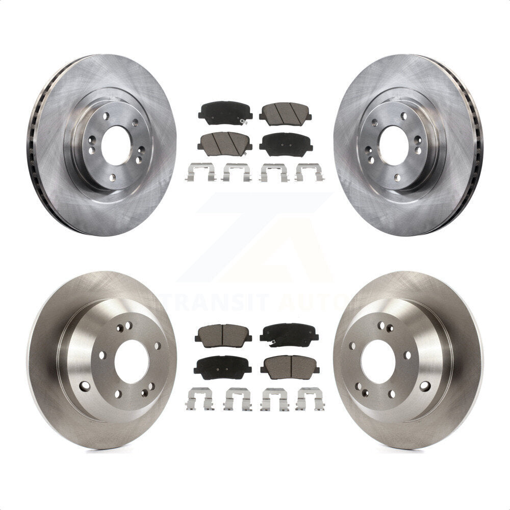 [Avant + Arrière] Kit de Disque et plaquette (céramique) de frein pour Hyundai Santa Fe Sport Kia Sorento K8C-101588 par Transit Auto