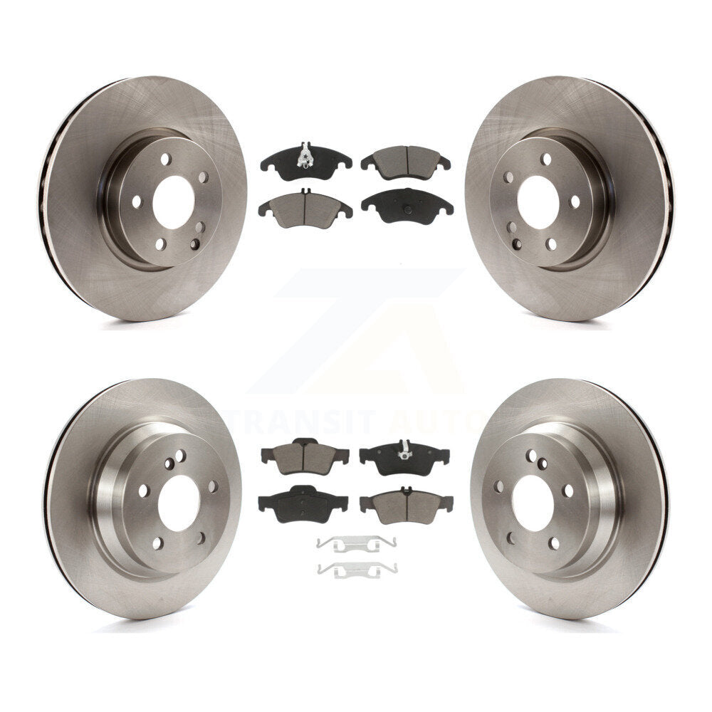 [Avant + Arrière] Kit de Disque et plaquette (céramique) de frein pour Mercedes-Benz E350 E400 avec 322mm Diameter Rotor K8C-101604