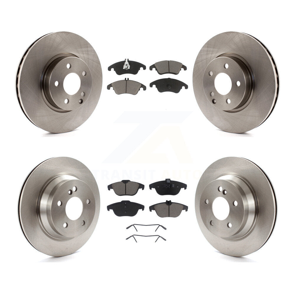 [Avant + Arrière] Kit de Disque et plaquette (céramique) de frein pour 2014 Mercedes-Benz E350 Convertible Coupe avec 322mm Diameter Rotor K8C-101605