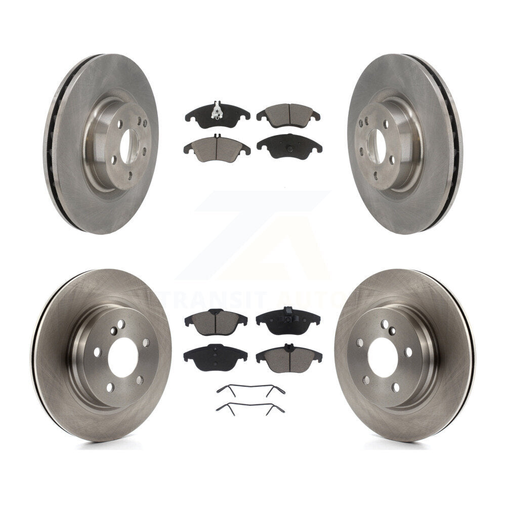 [Avant + Arrière] Kit de Disque et plaquette (céramique) de frein pour 2010-2011 Mercedes-Benz E550 Coupe avec 300mm Diameter Rotor K8C-101608