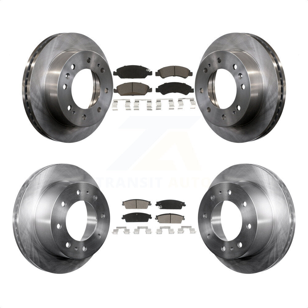 [Avant + Arrière] Kit de Disque et plaquette (céramique) de frein pour 2011 Chevrolet Silverado 1500 Hybrid K8C-101612 par Transit Auto
