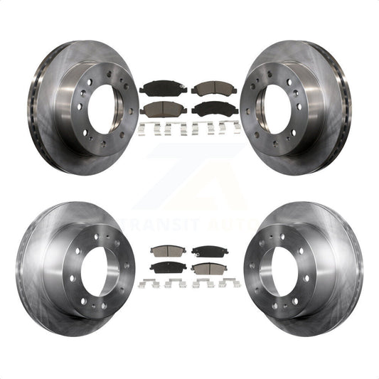 [Avant + Arrière] Kit de Disque et plaquette (céramique) de frein pour 2011 Chevrolet Silverado 1500 Hybrid K8C-101612 par Transit Auto