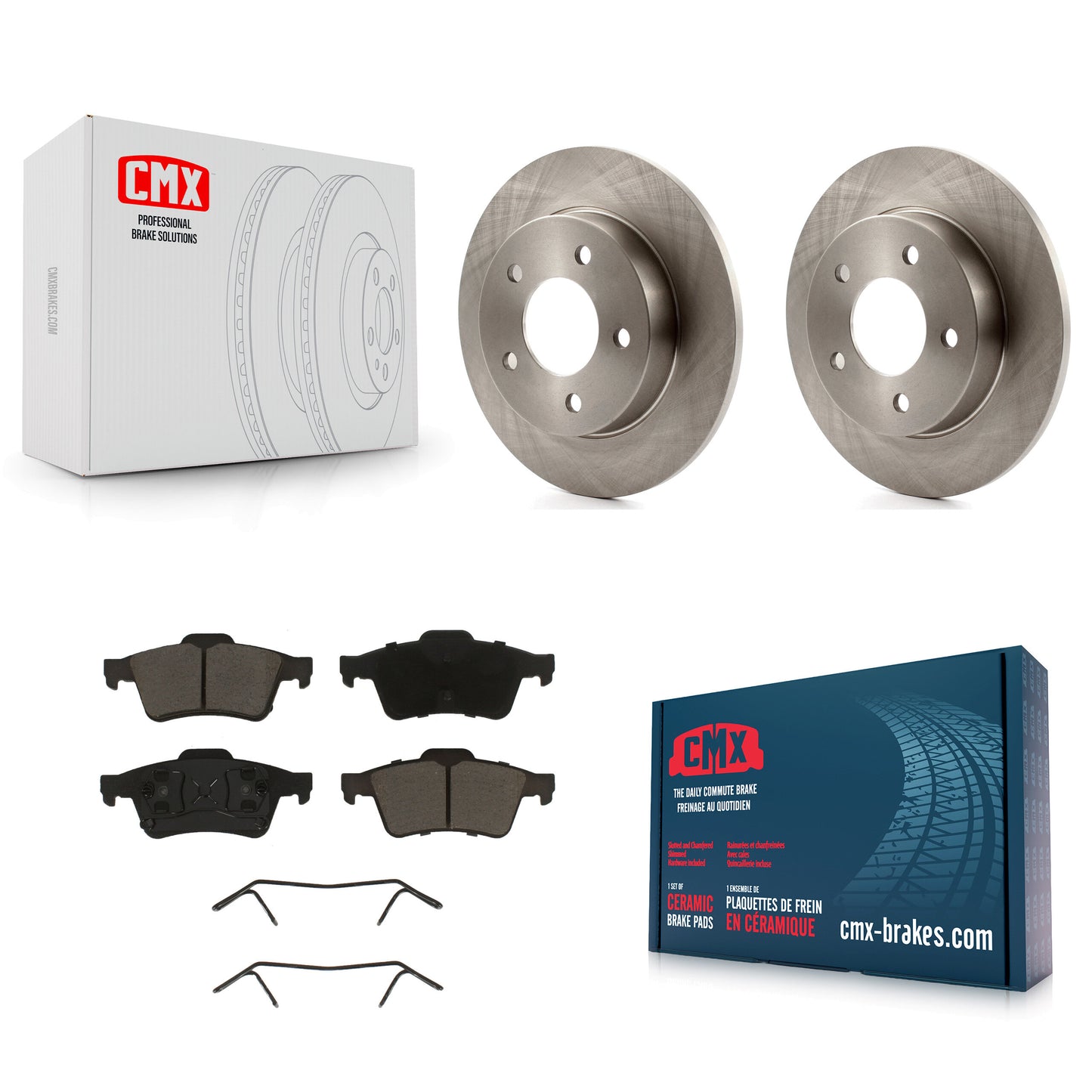 [Arrière] Kit de Disque et plaquette (céramique) de frein pour 2004-2005 Mazda 3 2.0L K8C-101660