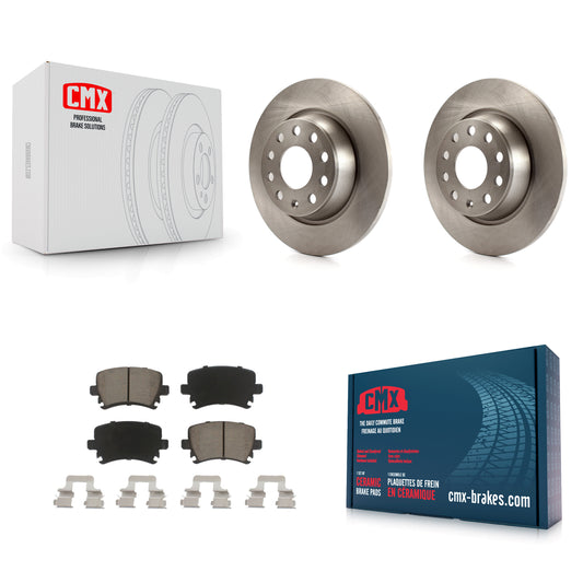 [Arrière] Kit de Disque et plaquette (céramique) de frein pour Volkswagen Tiguan CC Jetta Audi Passat GTI A3 Eos Q3 Limited Quattro K8C-101673