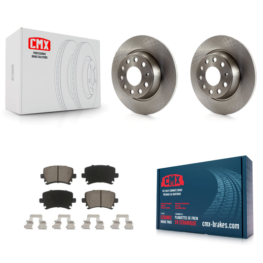 [Arrière] Kit de Disque et plaquette (céramique) de frein pour Volkswagen Jetta Passat GTI Eos Audi A3 Quattro Golf K8C-101678