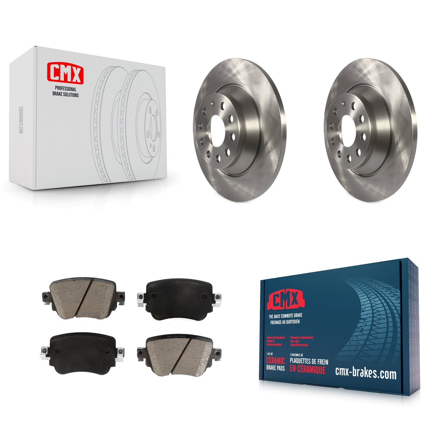 [Arrière] Kit de Disque et plaquette (céramique) de frein pour 2016-2018 Audi Q3 Quattro K8C-101758