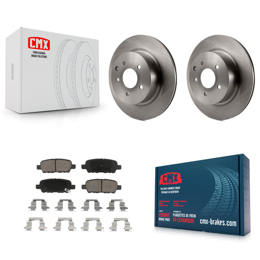 [Arrière] Kit de Disque et plaquette (céramique) de frein pour Nissan INFINITI Maxima G37 G35 M35 370Z 350Z QX50 EX35 G25 M45 Q40 EX37 Z K8C-101773