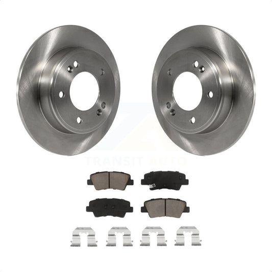 [Arrière] Kit de Disque et plaquette (céramique) de frein pour Hyundai Elantra Kia Soul Forte Veloster GT Forte5 Coupe Koup K8C-101779 par Transit Auto