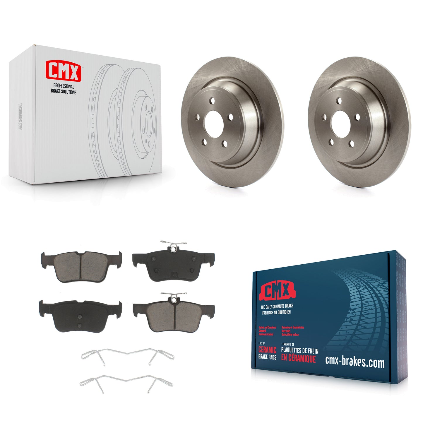 [Arrière] Kit de Disque et plaquette (céramique) de frein pour Ford Edge Fusion Lincoln MKX MKZ Nautilus Continental Police Responder Hybrid SSV Plug-In K8C-101791