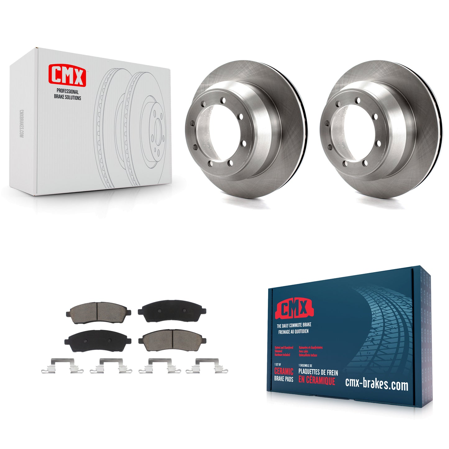 [Arrière] Kit de Disque et plaquette (céramique) de frein pour 1999-2004 Ford F-350 Super Duty avec Dual Wheels K8C-101794