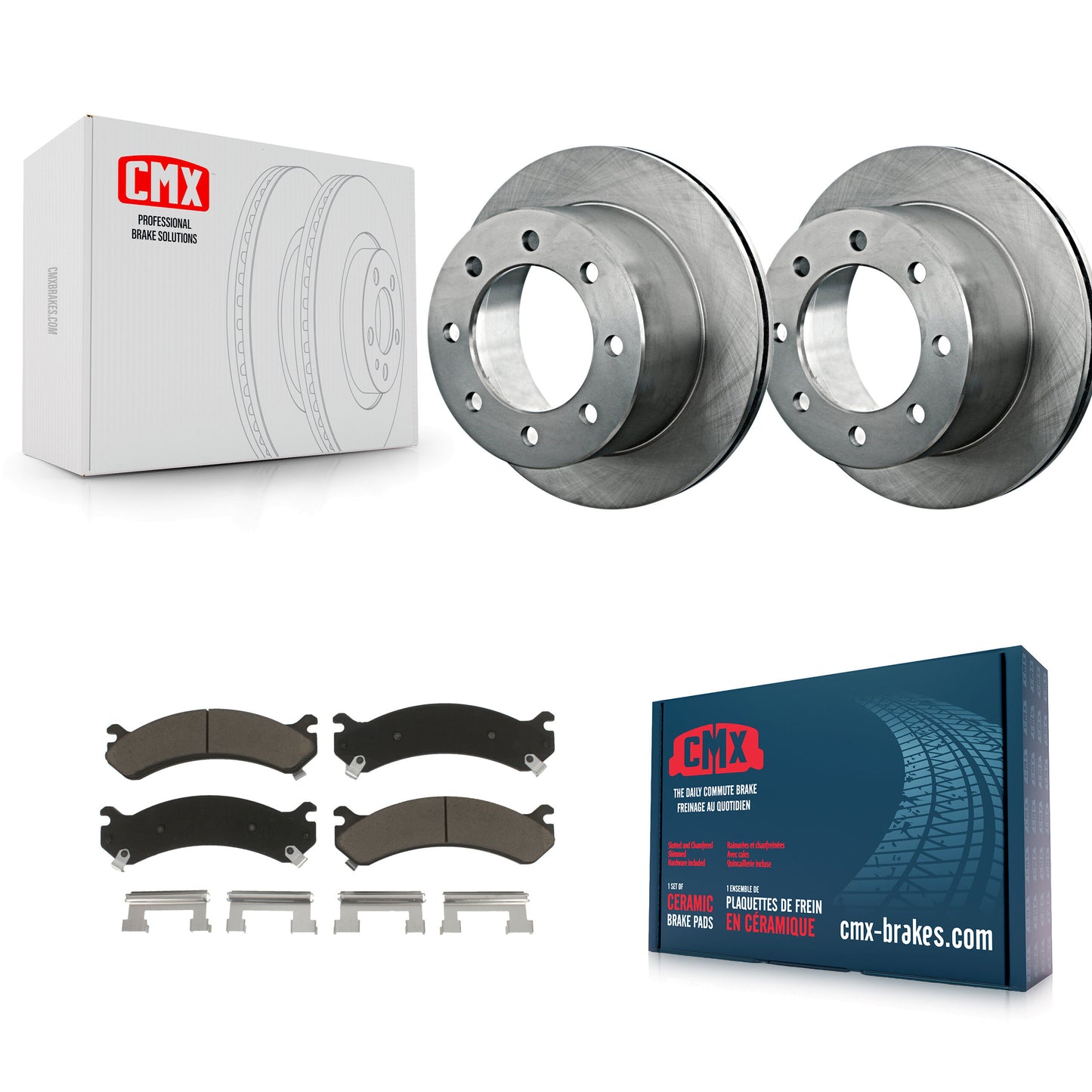 [Arrière] Kit de Disque et plaquette (céramique) de frein pour Chevrolet Silverado 3500 HD GMC Sierra Classic K8C-101824