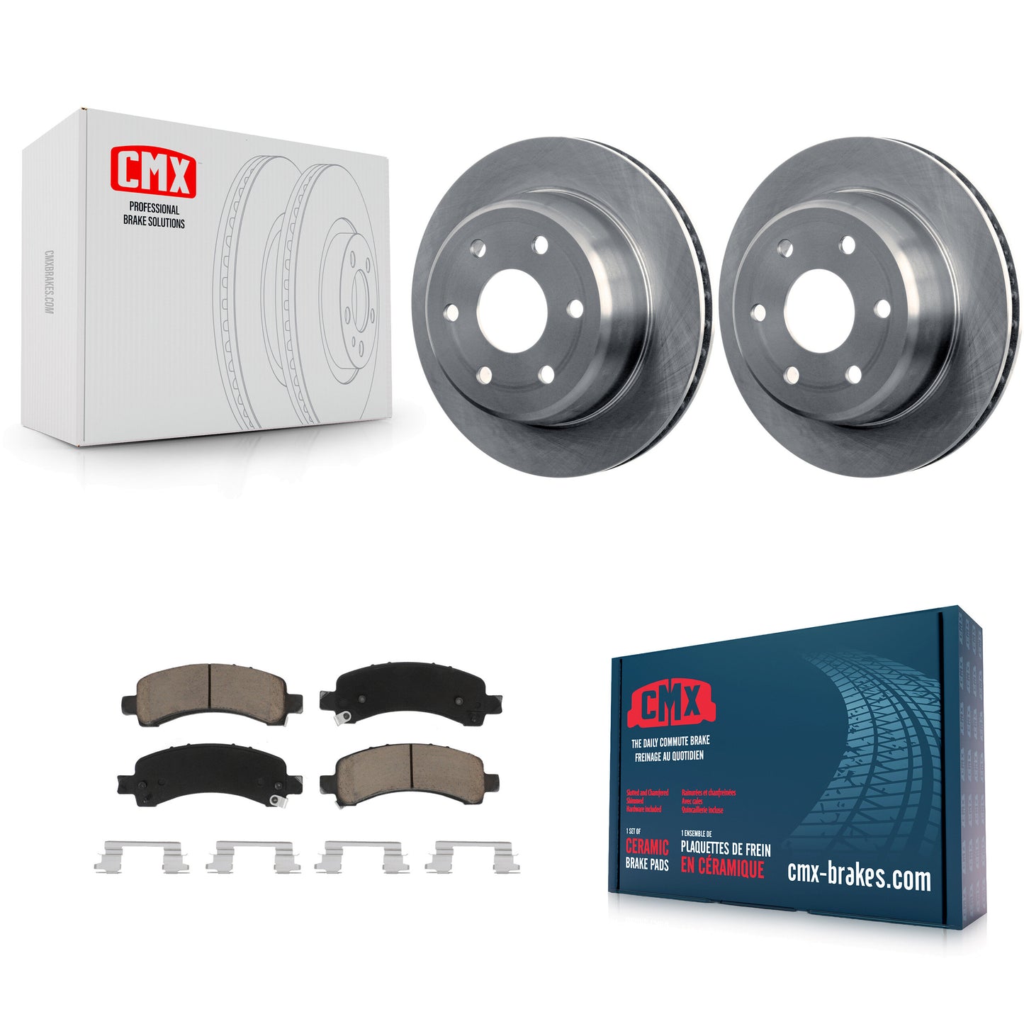 [Arrière] Kit de Disque et plaquette (céramique) de frein pour Chevrolet Tahoe GMC Suburban 1500 Yukon Avalanche XL Express Cadillac Escalade Savana K8C-101839