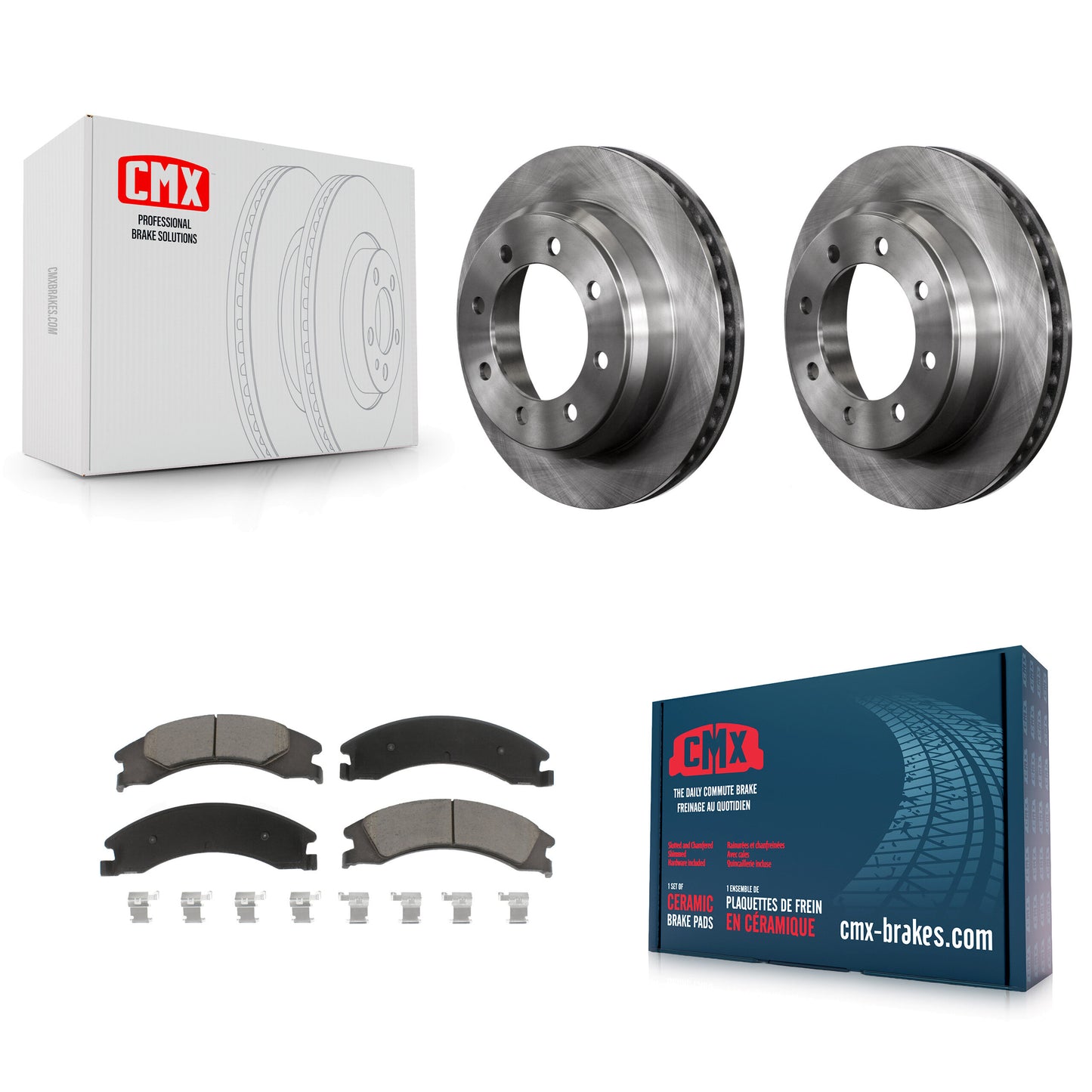 [Arrière] Kit de Disque et plaquette (céramique) de frein pour Ford E-350 Super Duty E-250 E-150 Econoline K8C-101871