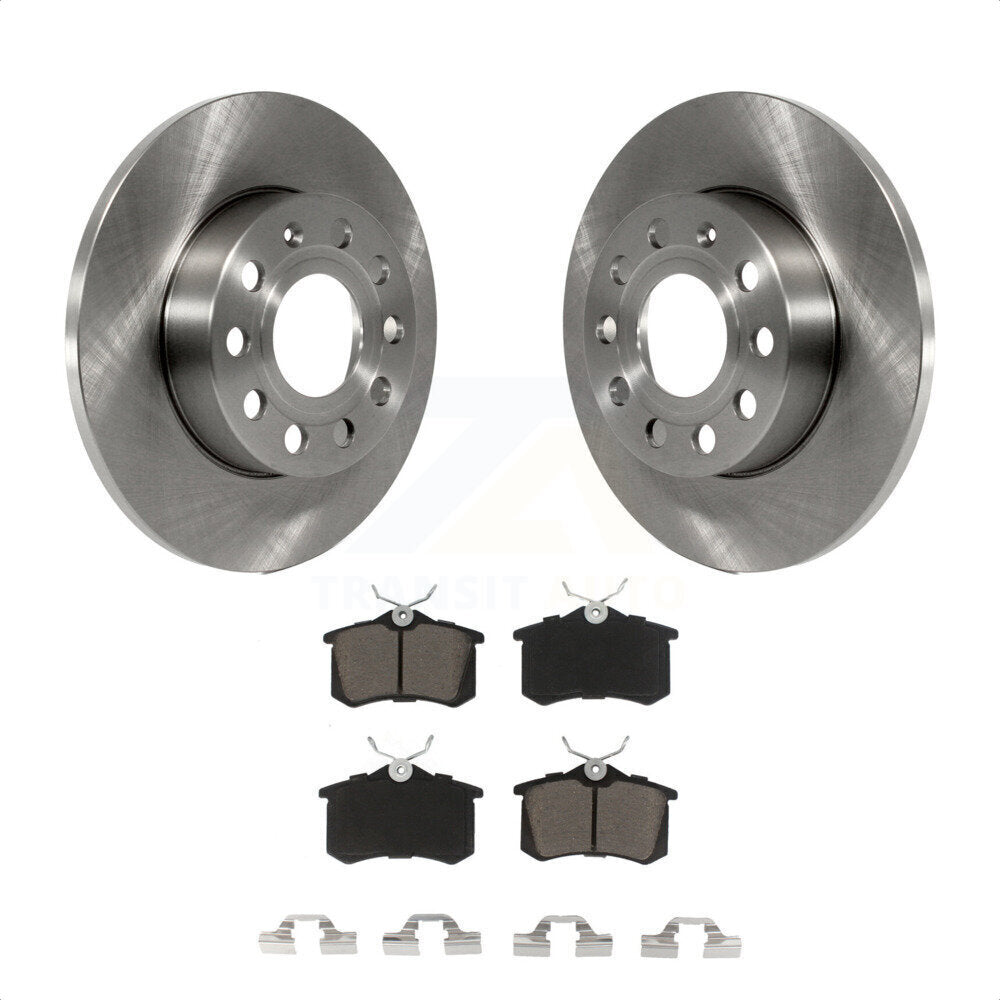 [Arrière] Kit de Disque et plaquette (céramique) de frein pour 2011 Volkswagen Golf avec 256mm Diameter Rotor K8C-101875 par Transit Auto