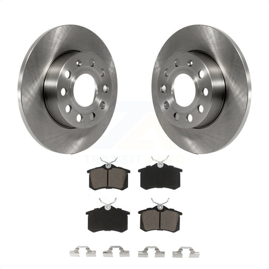 [Arrière] Kit de Disque et plaquette (céramique) de frein pour 2011 Volkswagen Golf avec 256mm Diameter Rotor K8C-101875 par Transit Auto