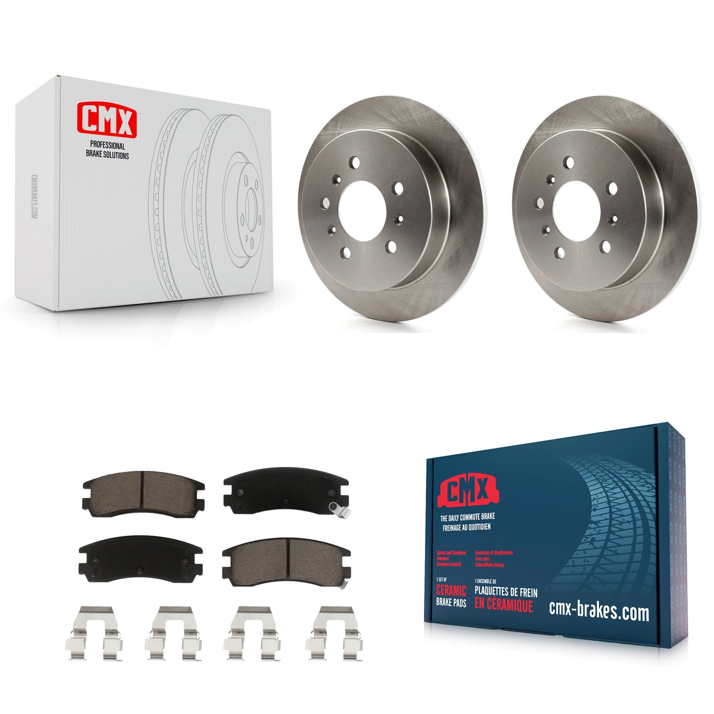 [Arrière] Kit de Disque et plaquette (céramique) de frein pour Chevrolet Impala Buick Pontiac Century Grand Am Monte Carlo Oldsmobile Prix Venture Alero Regal Intrigue LaCrosse Montana Trans Sport K8C-101892