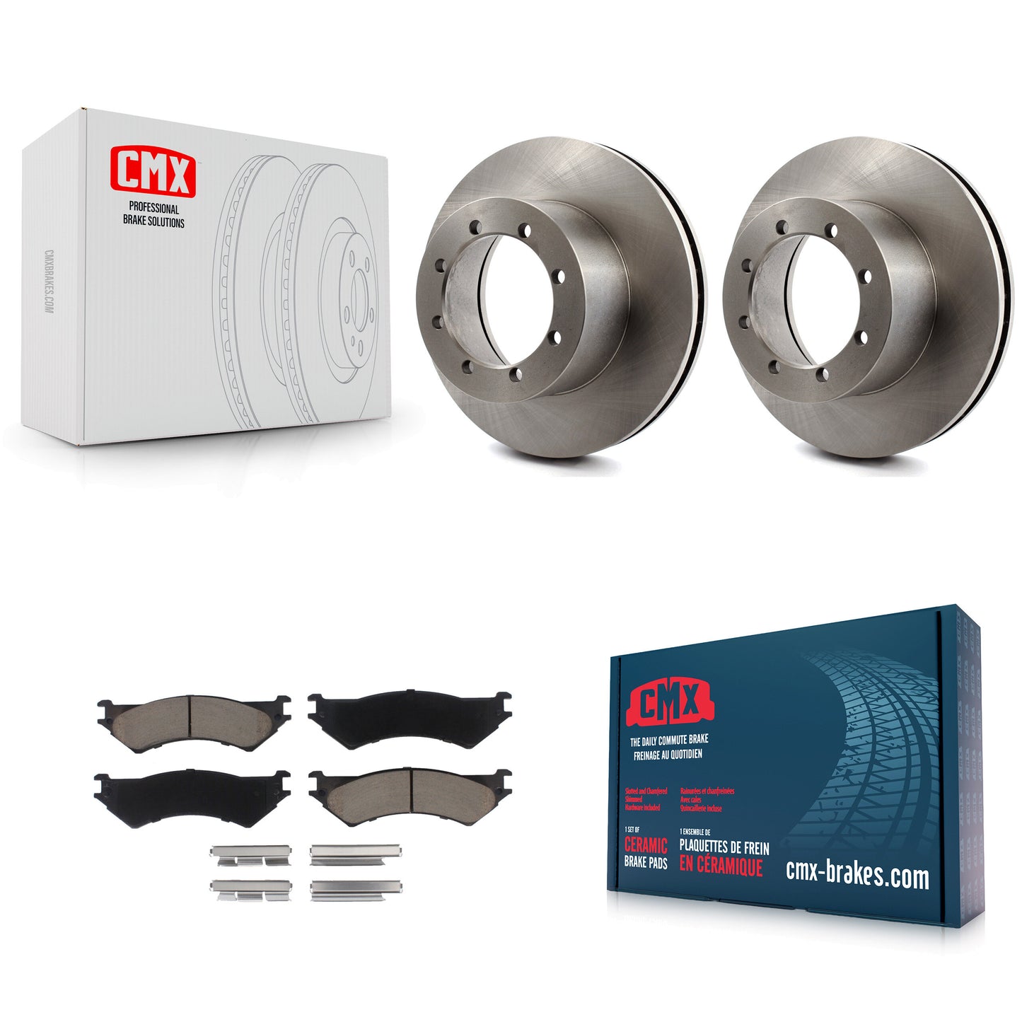 [Arrière] Kit de Disque et plaquette (céramique) de frein pour 1999-2001 Ford E-350 Super Duty avec Dual Wheels K8C-101912