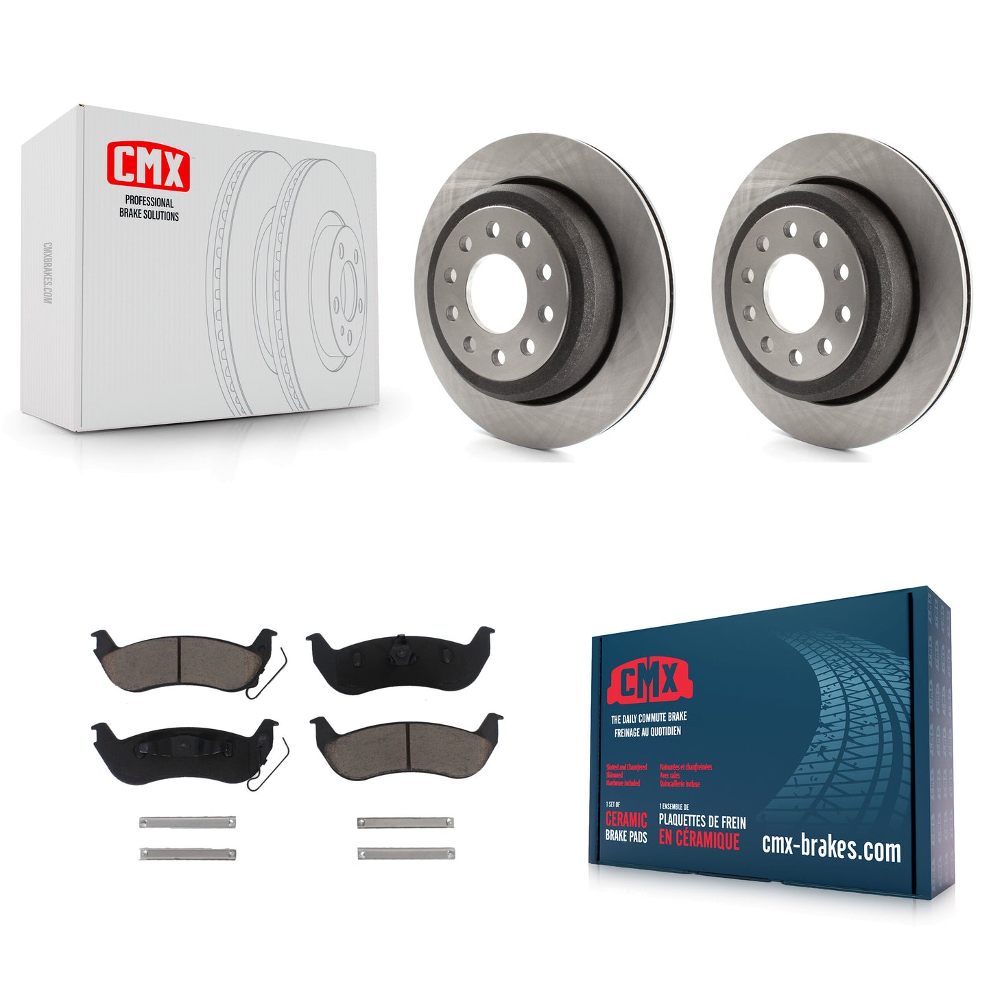 [Arrière] Kit de Disque et plaquette (céramique) de frein pour 2003-2011 Lincoln Town Car Sedan K8C-101930