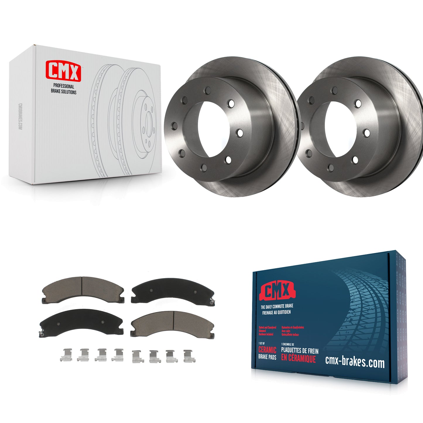 [Arrière] Kit de Disque et plaquette (céramique) de frein pour 2011-2019 Chevrolet Silverado 3500 HD GMC Sierra avec Dual Wheels K8C-101948