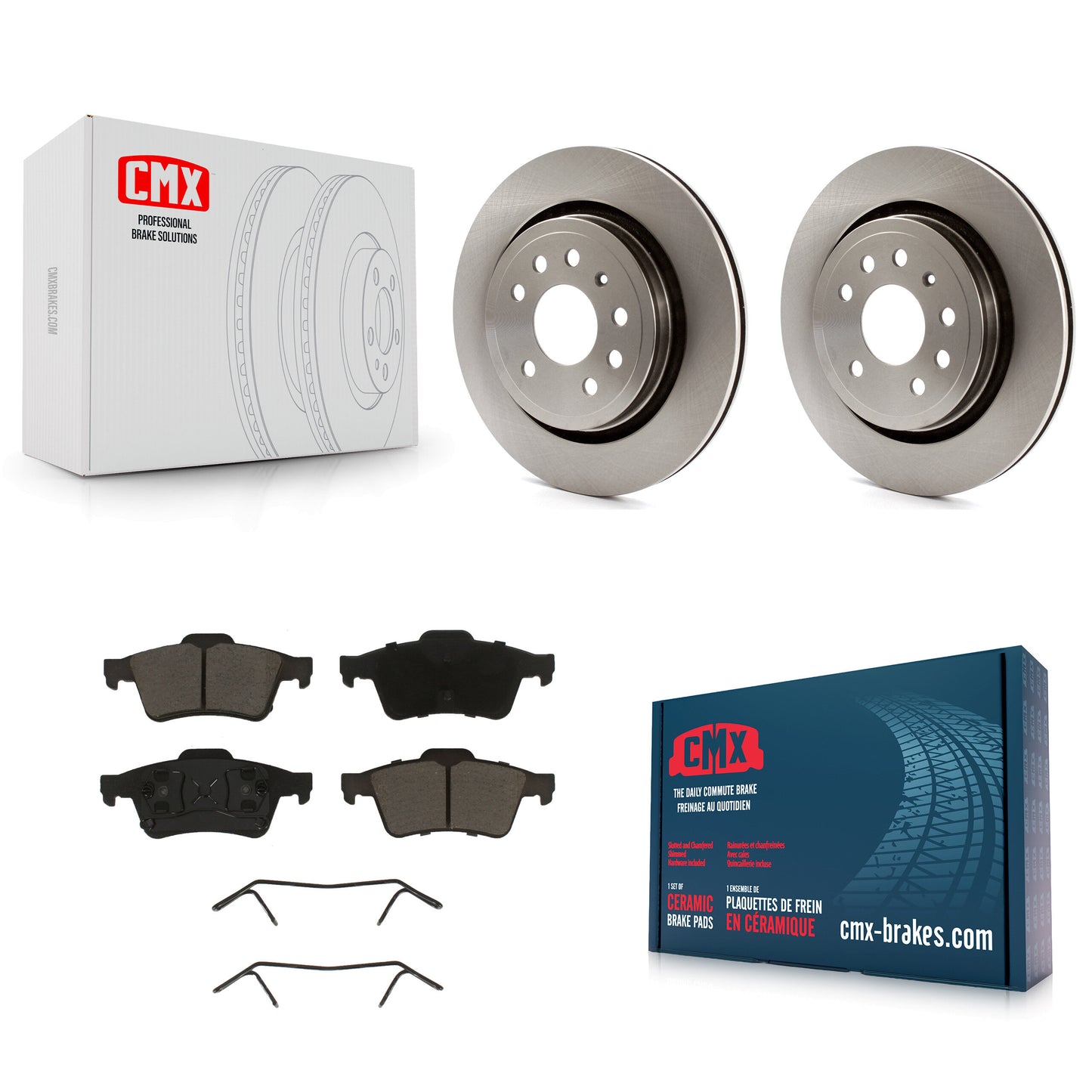[Arrière] Kit de Disque et plaquette (céramique) de frein pour 2003 Saab 9-3 Sedan avec Vented Rotor K8C-101988