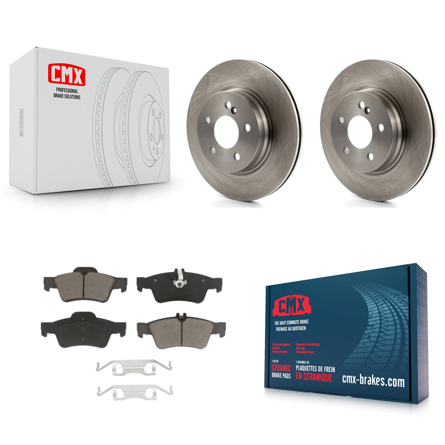 [Arrière] Kit de Disque et plaquette (céramique) de frein pour Mercedes-Benz E550 avec 300mm Diameter Rotor K8C-102023
