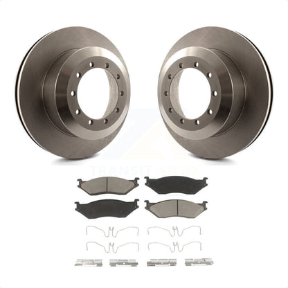 [Arrière] Kit de Disque et plaquette (céramique) de frein pour Ford F-450 Super Duty F-550 International IC Corporation LCF CF500 CF600 TerraStar AE School Bus AC Commercial K8C-102038 par Transit Auto