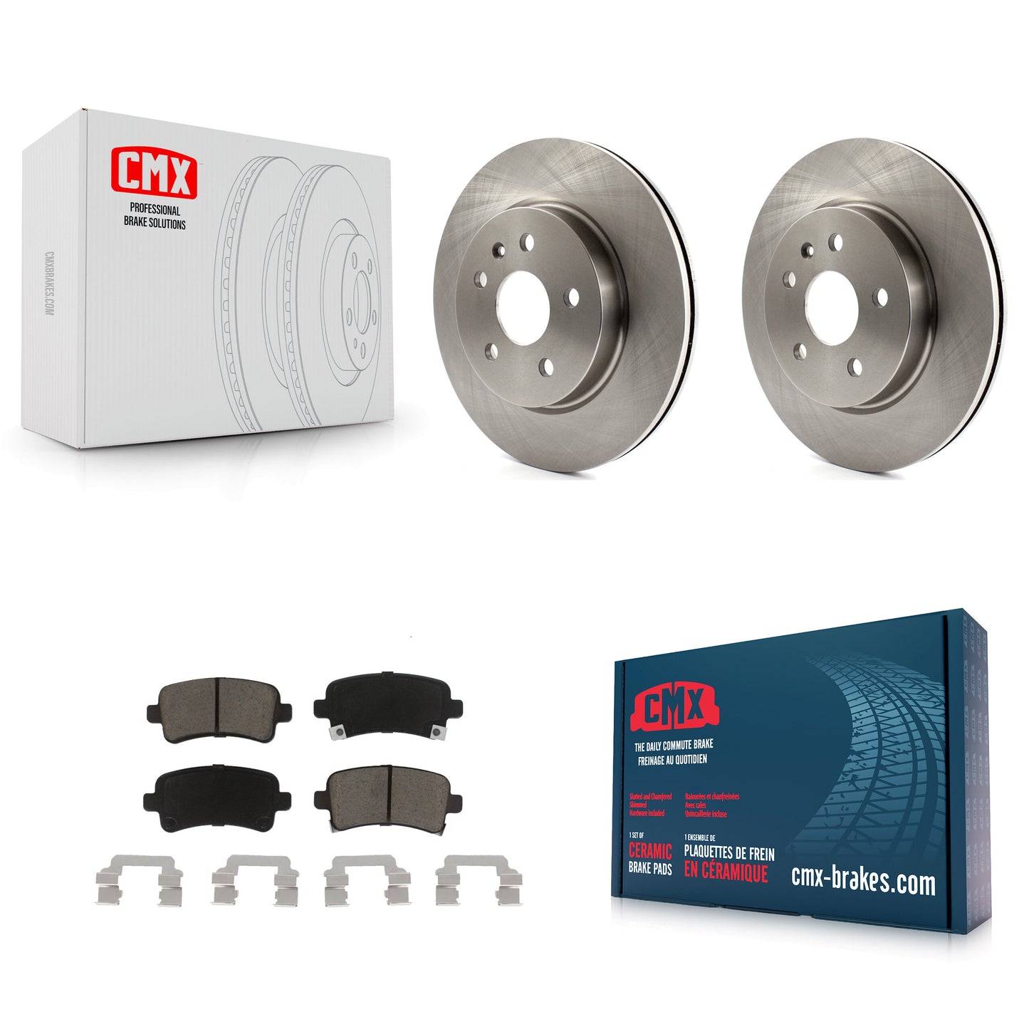 [Arrière] Kit de Disque et plaquette (céramique) de frein pour Chevrolet Malibu Buick Impala LaCrosse Regal Cadillac XTS Limited Saab 9-5 Allure K8C-102042