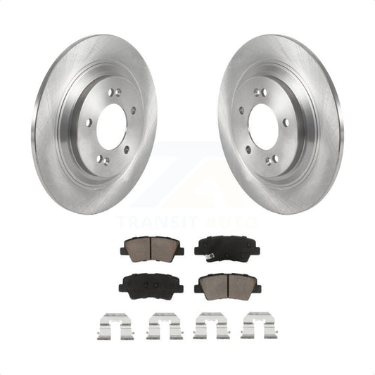 [Arrière] Kit de Disque et plaquette (céramique) de frein pour 2017 Kia Cadenza Limited Technology avec Electric Parking K8C-102136 par Transit Auto
