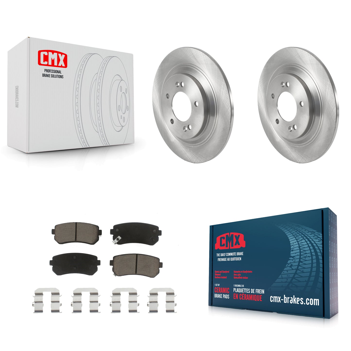 [Arrière] Kit de Disque et plaquette (céramique) de frein pour 2017 Kia Cadenza Limited Technology avec Manual Parking K8C-102137