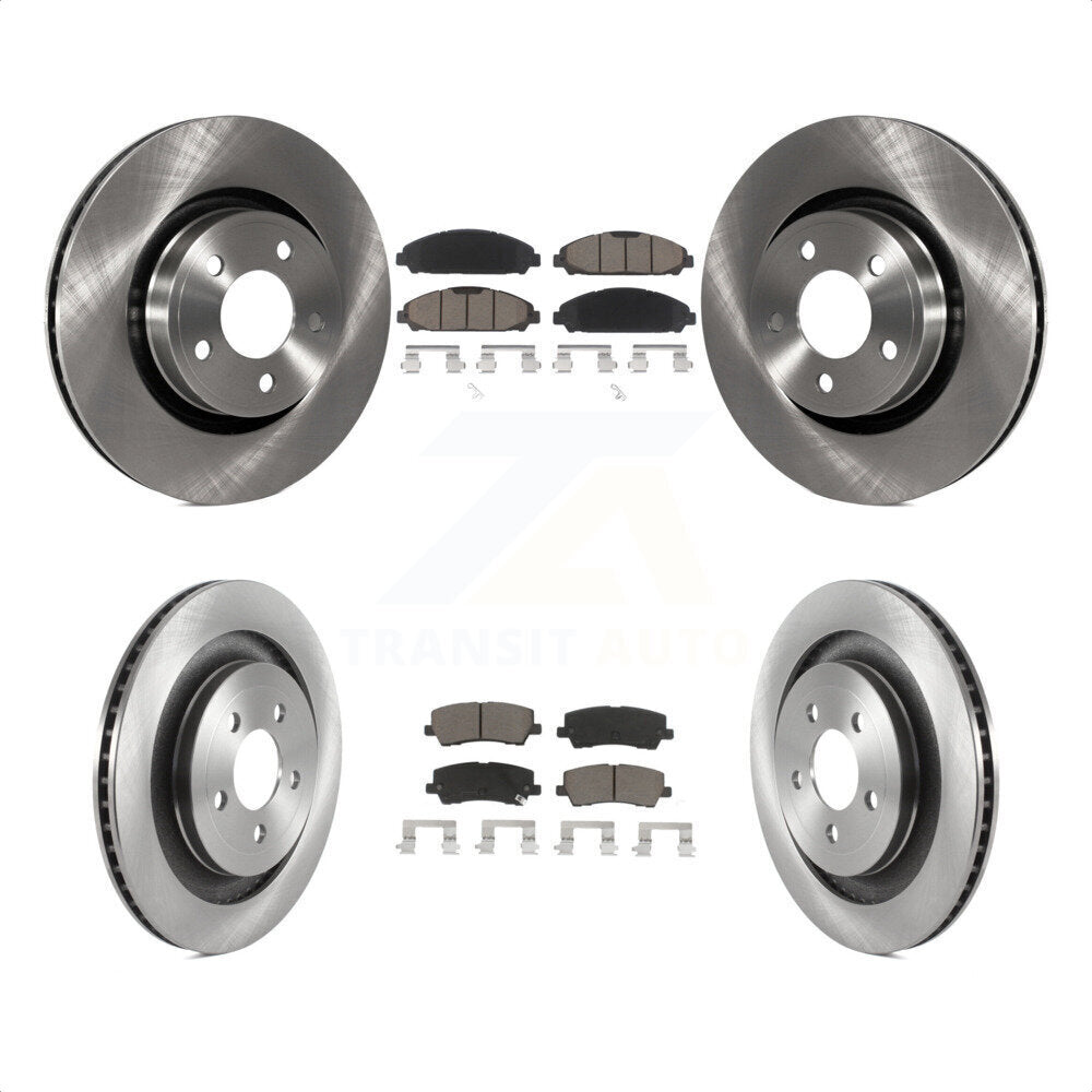 [Avant + Arrière] Kit de Disque et plaquette (céramique) de frein pour 2015 Ford Mustang EcoBoost Premium sans Performance Package K8C-102168 par Transit Auto